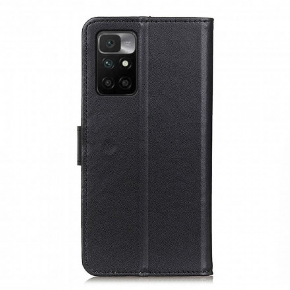 Flipové Pouzdro Na Xiaomi Redmi 10 Obyčejná Umělá Kůže