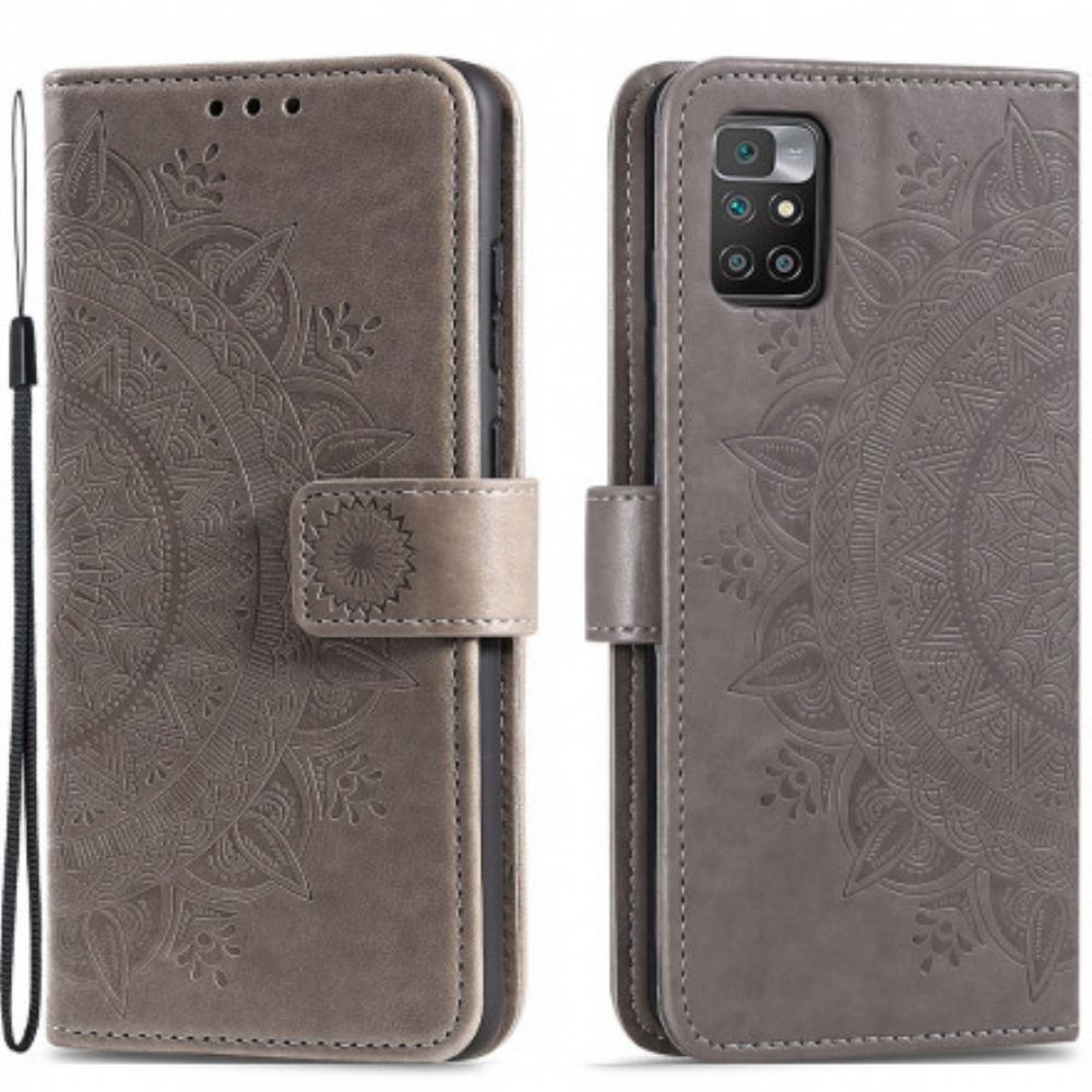 Flipové Pouzdro Na Xiaomi Redmi 10 Sluneční Mandala