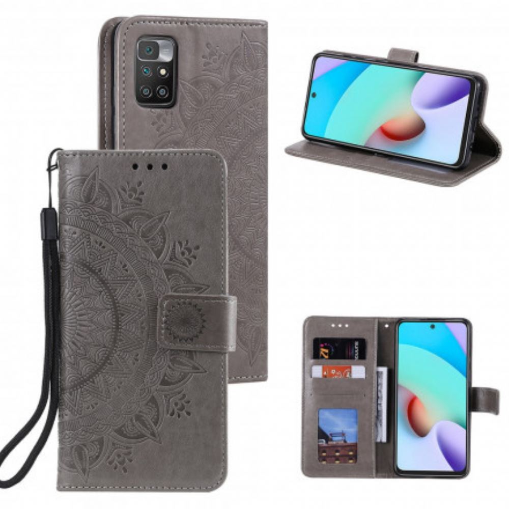 Flipové Pouzdro Na Xiaomi Redmi 10 Sluneční Mandala