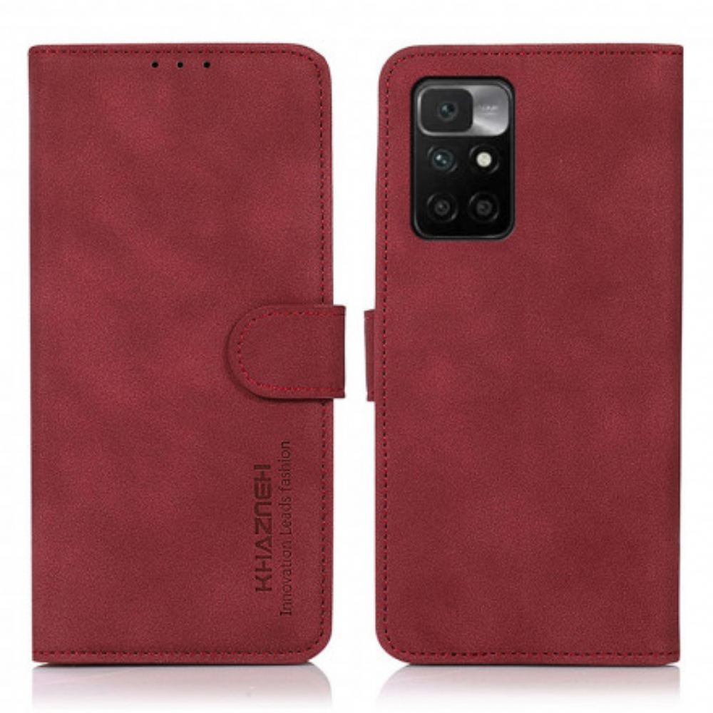Flipové Pouzdro Na Xiaomi Redmi 10 Textura S Koženým Efektem Khazneh