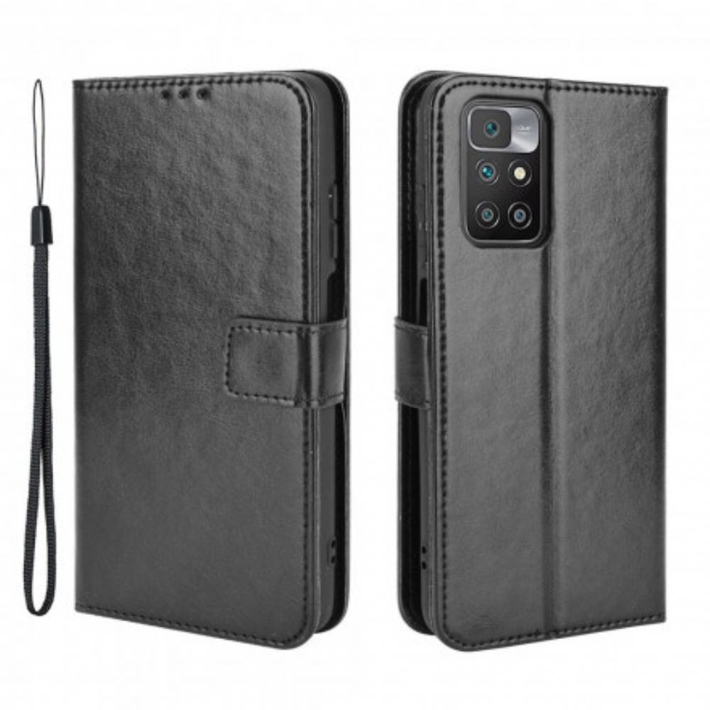 Flipové Pouzdro Na Xiaomi Redmi 10 Třpytivá Umělá Kůže