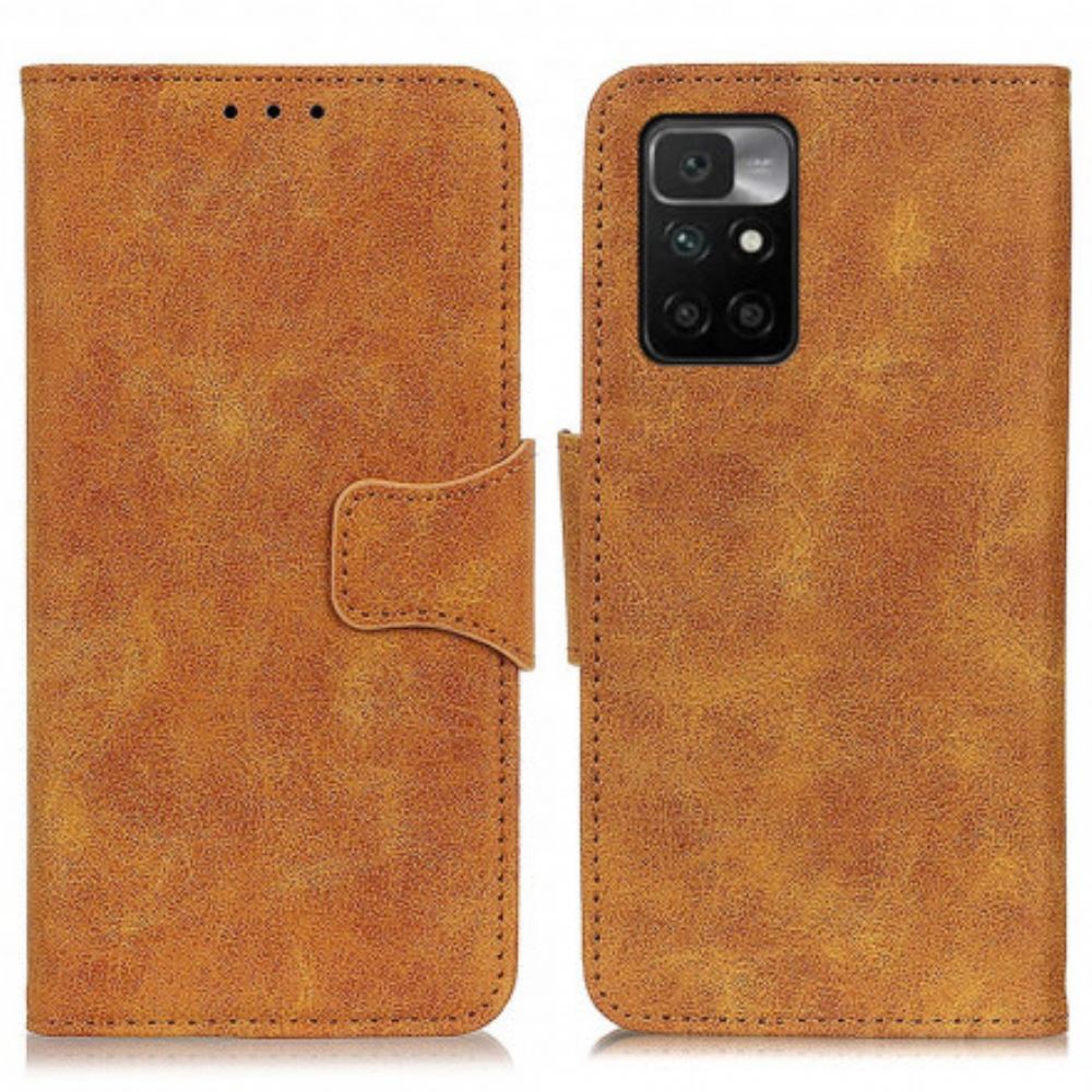 Flipové Pouzdro Na Xiaomi Redmi 10 Vintage Štípaná Kůže