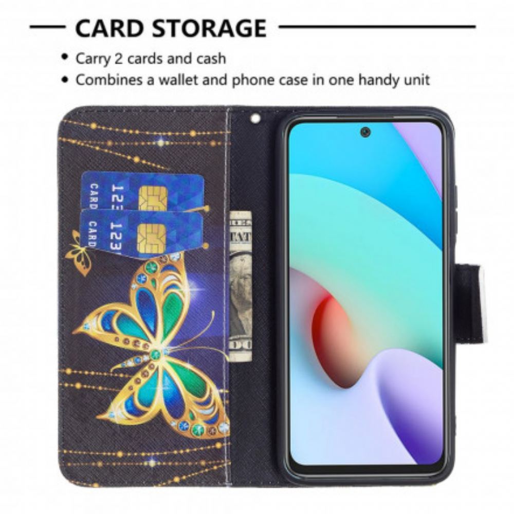 Flipové Pouzdro Na Xiaomi Redmi 10 Vzácní Motýli