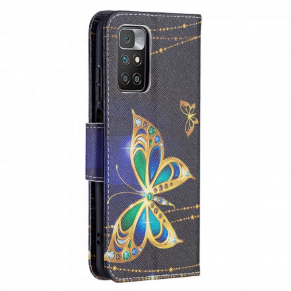 Flipové Pouzdro Na Xiaomi Redmi 10 Vzácní Motýli