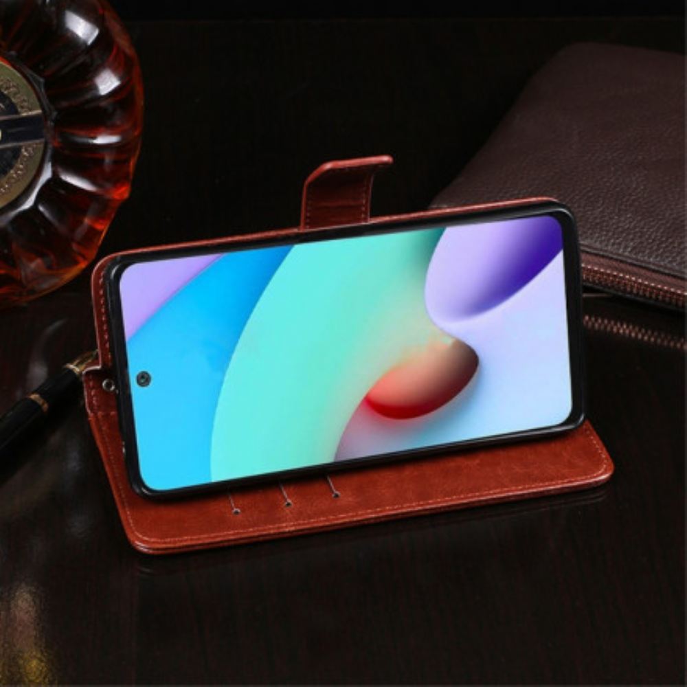Kožené Pouzdro Na Xiaomi Redmi 10 Imitace Kůže Idewei