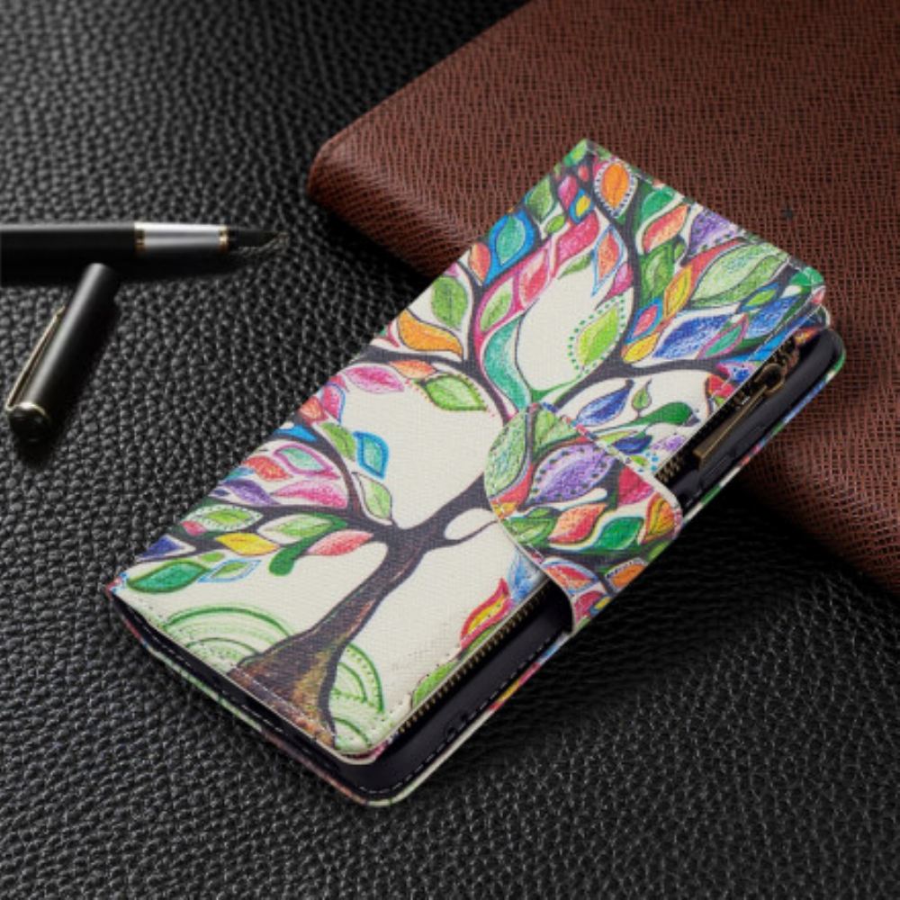Kožené Pouzdro Na Xiaomi Redmi 10 Kapsa Na Stromeček Na Zip