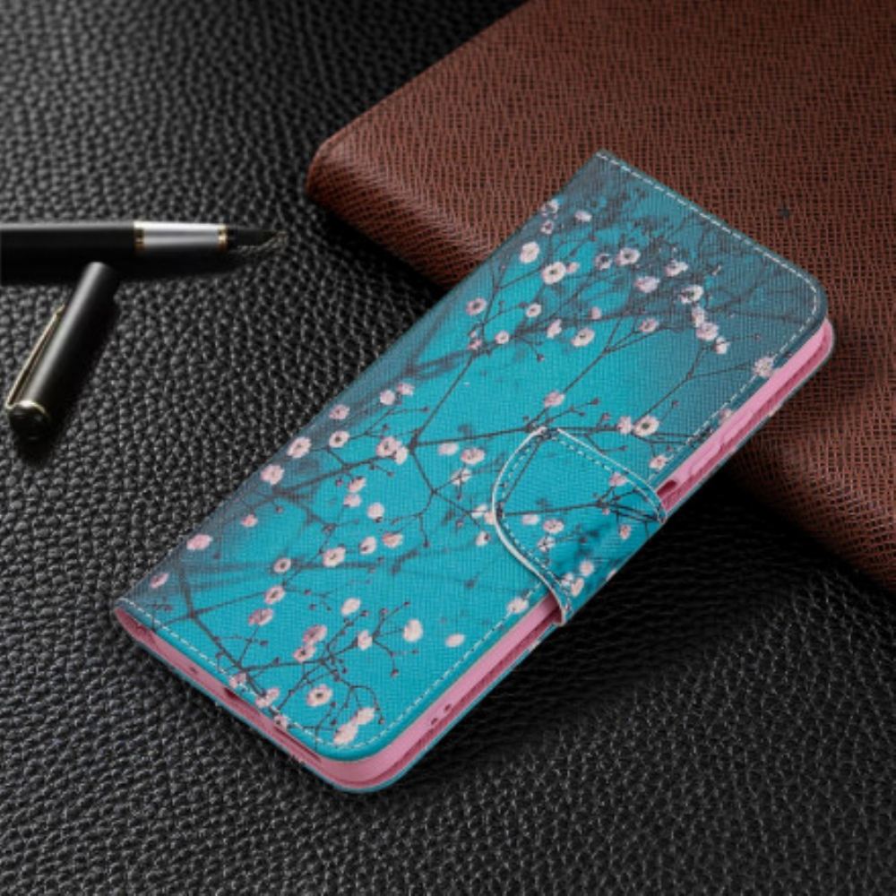 Kožené Pouzdro Na Xiaomi Redmi 10 Kvetoucí Strom