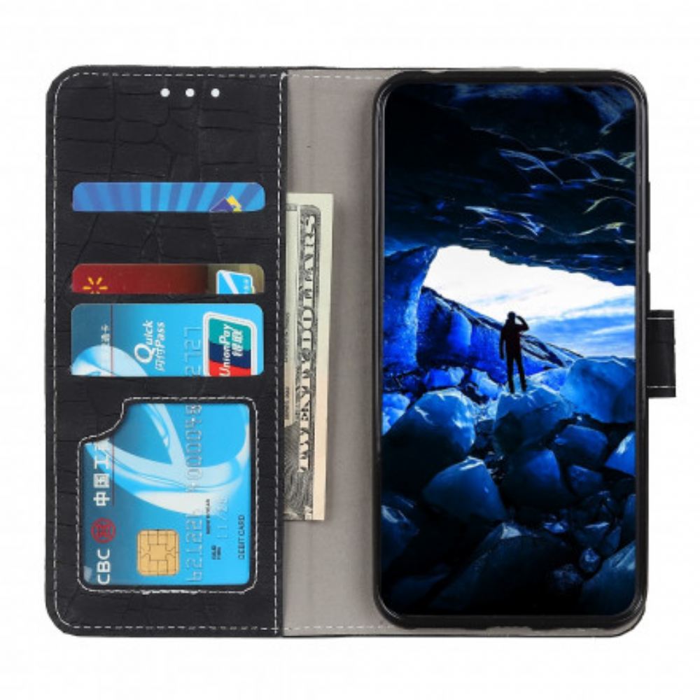 Kožené Pouzdro Na Xiaomi Redmi 10 Vintage Styl Krokodýlí Kůže