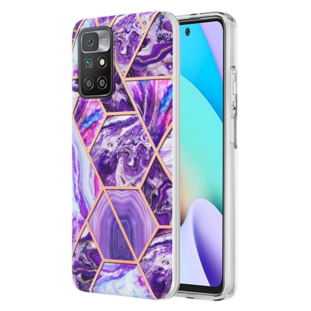 Kryt Na Xiaomi Redmi 10 Intenzivní Geometrický Mramor
