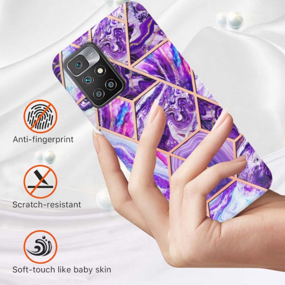 Kryt Na Xiaomi Redmi 10 Intenzivní Geometrický Mramor