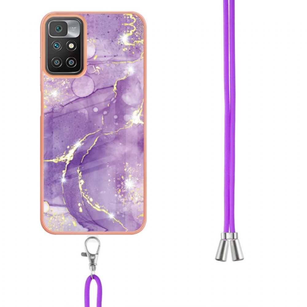 Kryt Na Xiaomi Redmi 10 Na Lana À Cord Marble Design