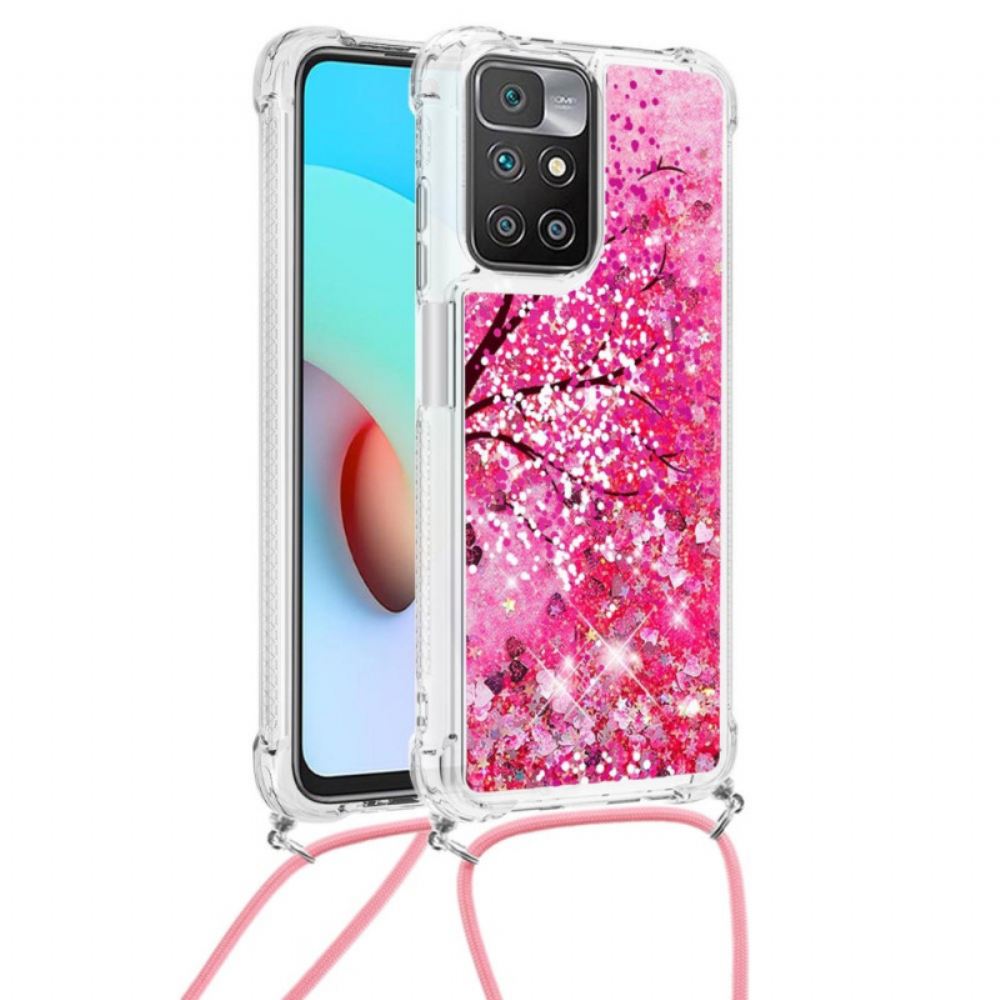 Kryt Na Xiaomi Redmi 10 Na Lana Stahovací Šňůrka S Flitry