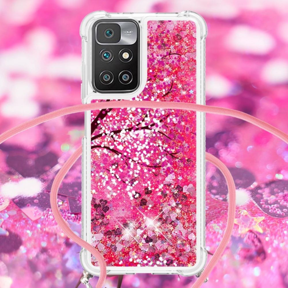 Kryt Na Xiaomi Redmi 10 Na Lana Stahovací Šňůrka S Flitry