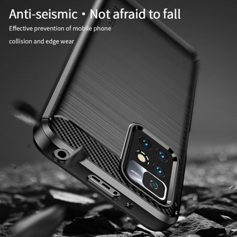 Kryt Na Xiaomi Redmi 10 Mofi Kartáčované Uhlíkové Vlákno