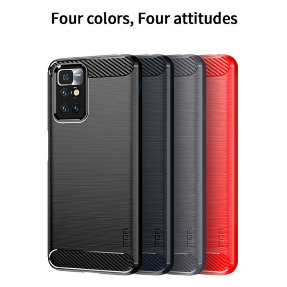 Kryt Na Xiaomi Redmi 10 Mofi Kartáčované Uhlíkové Vlákno