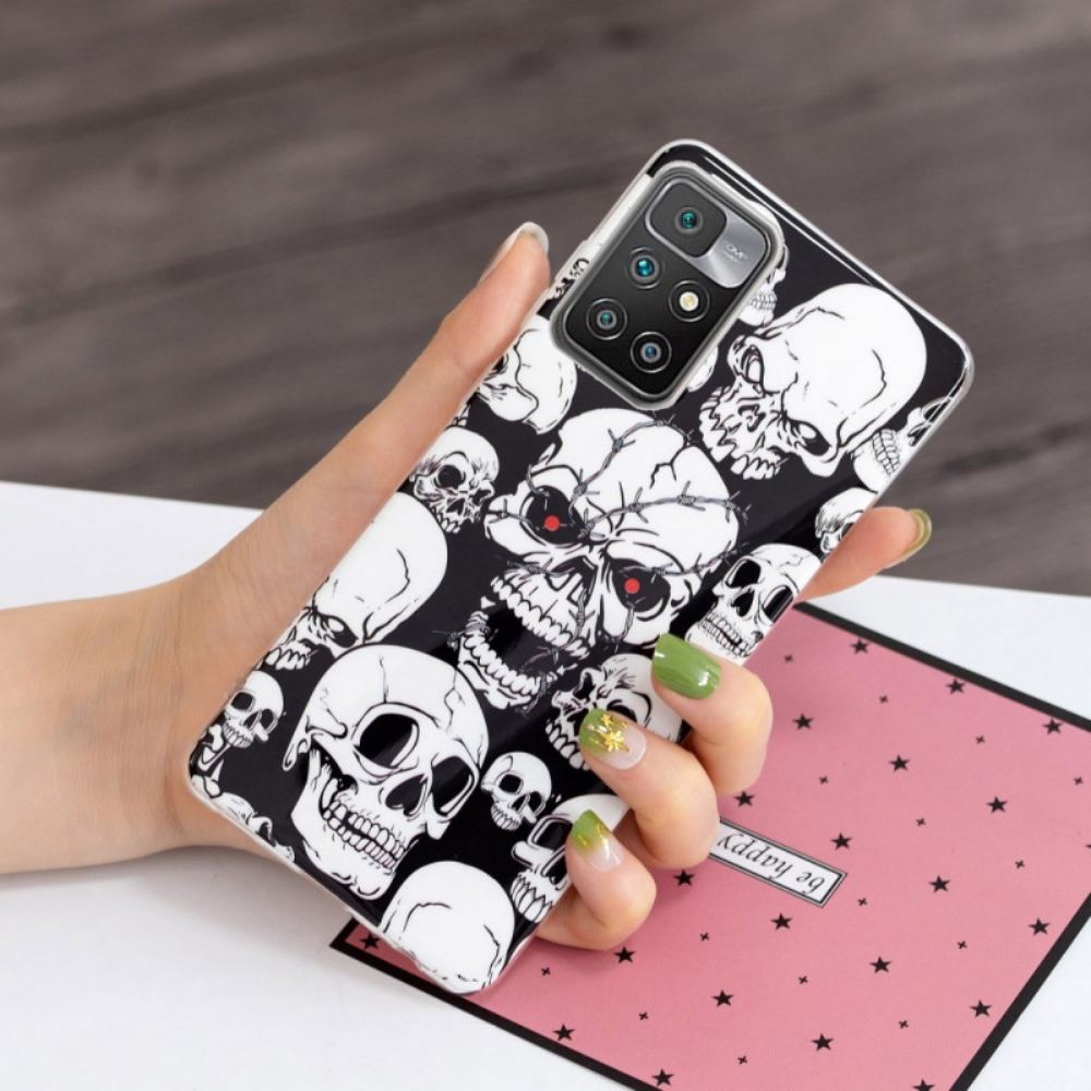 Kryt Na Xiaomi Redmi 10 Pozor Fluorescenční Lebky