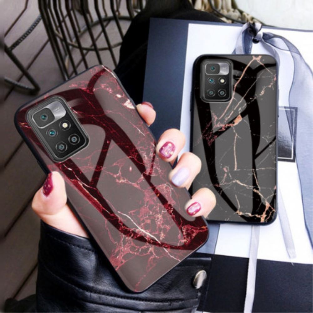 Kryt Na Xiaomi Redmi 10 Tvrzené Sklo V Barvách Mramoru