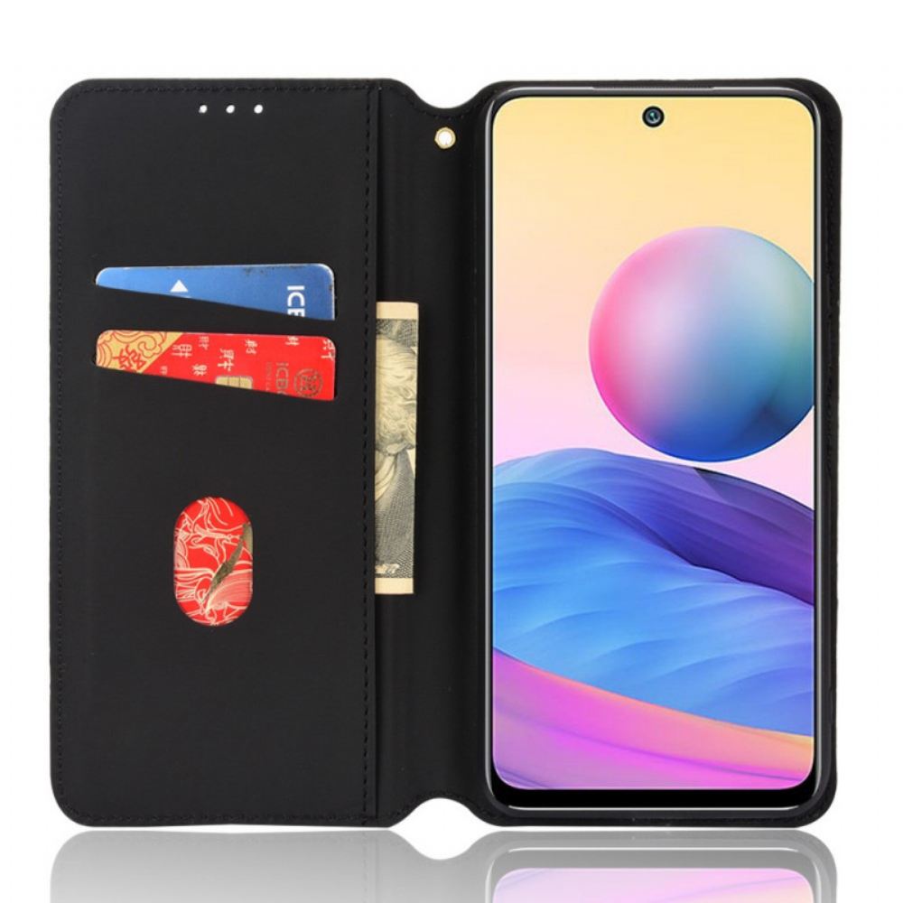 Kryty Na Mobil Na Xiaomi Redmi 10 Flipové Pouzdro Efekt Diamantové Kůže