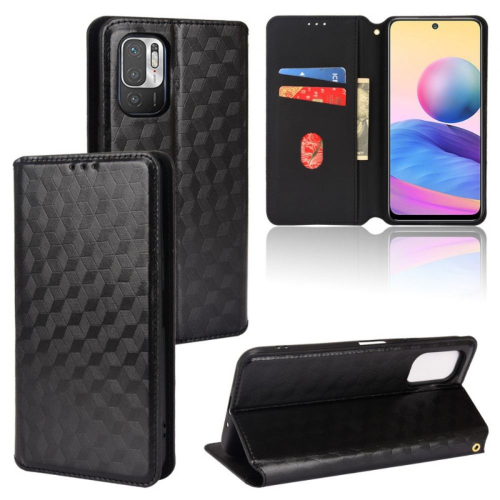 Kryty Na Mobil Na Xiaomi Redmi 10 Flipové Pouzdro Efekt Diamantové Kůže