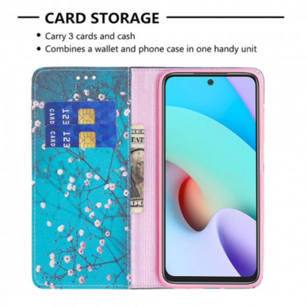 Kryty Na Mobil Na Xiaomi Redmi 10 Flipové Pouzdro Kvetoucí Větve