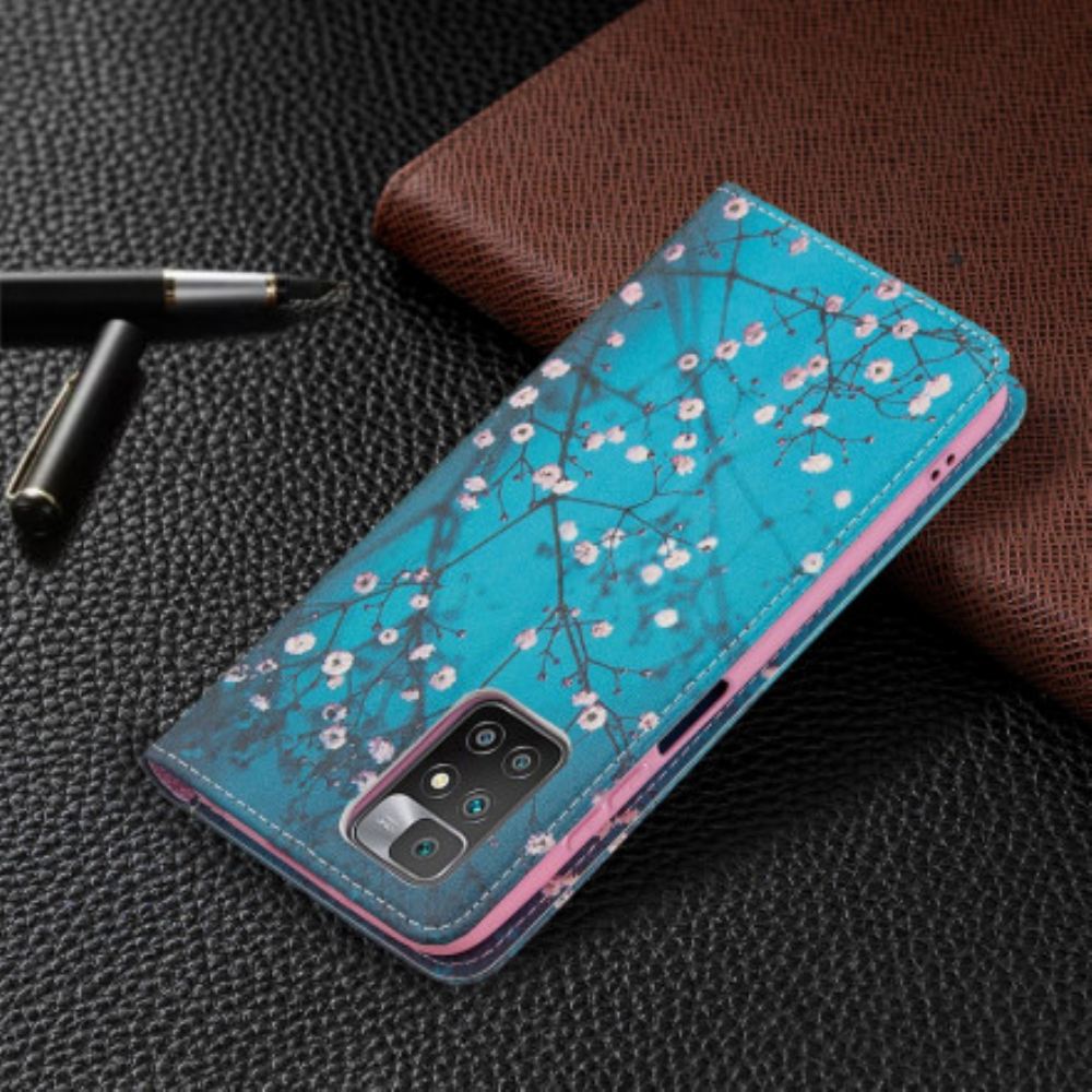 Kryty Na Mobil Na Xiaomi Redmi 10 Flipové Pouzdro Kvetoucí Větve
