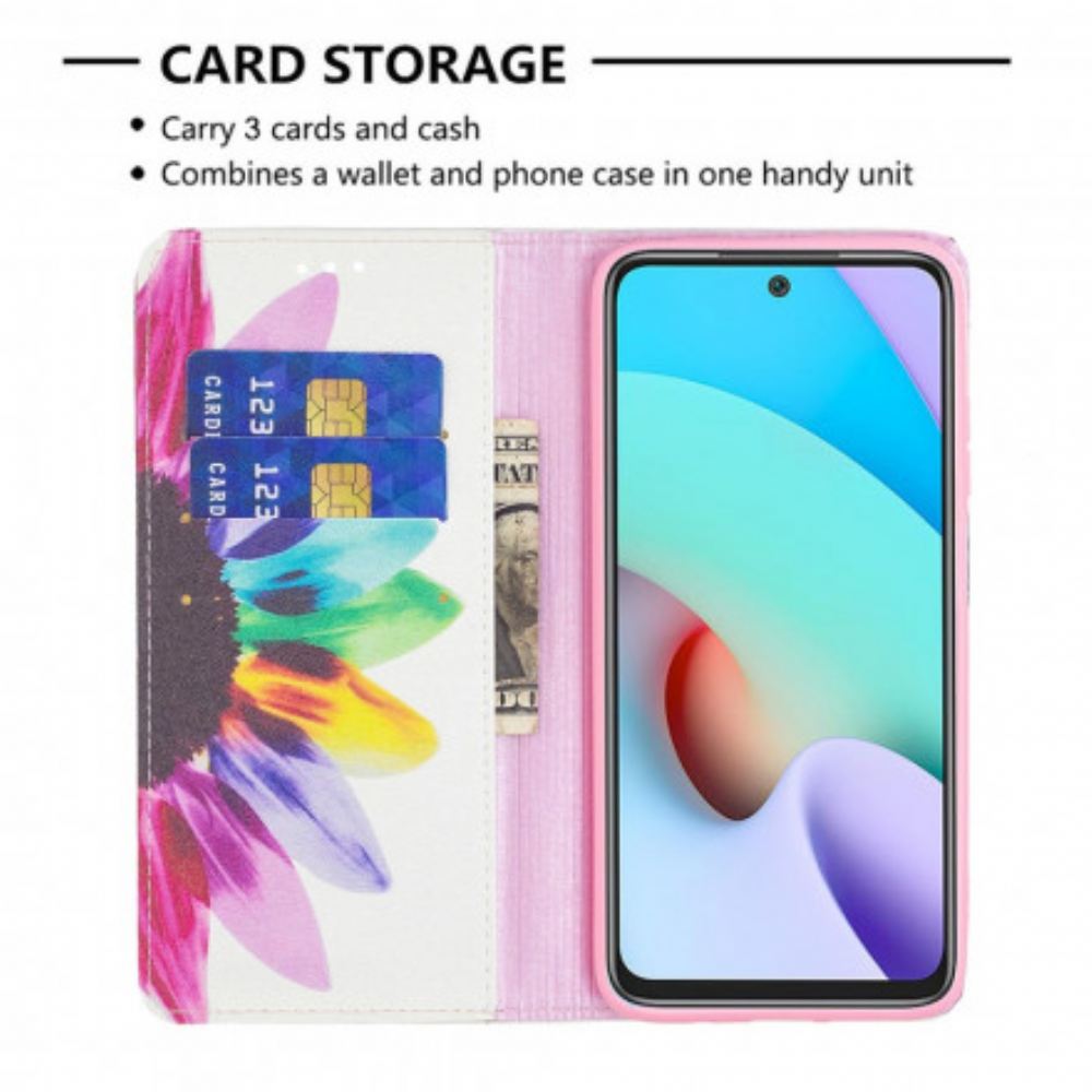 Kryty Na Mobil Na Xiaomi Redmi 10 Flipové Pouzdro Květina Akvarelu