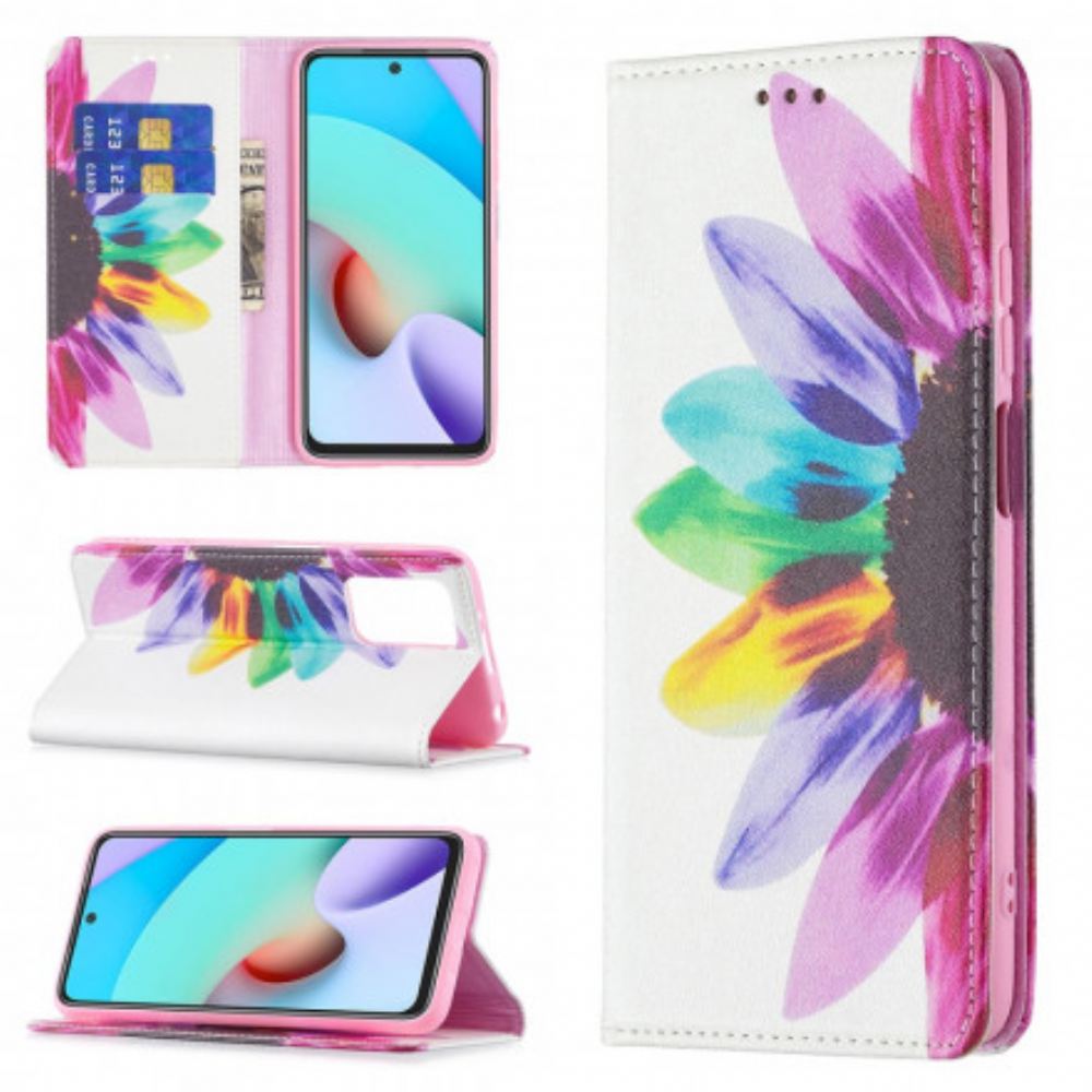 Kryty Na Mobil Na Xiaomi Redmi 10 Flipové Pouzdro Květina Akvarelu