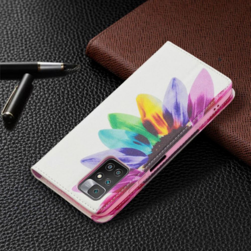 Kryty Na Mobil Na Xiaomi Redmi 10 Flipové Pouzdro Květina Akvarelu