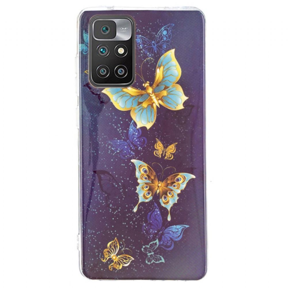 Kryty Na Mobil Na Xiaomi Redmi 10 Fluorescenční Motýli