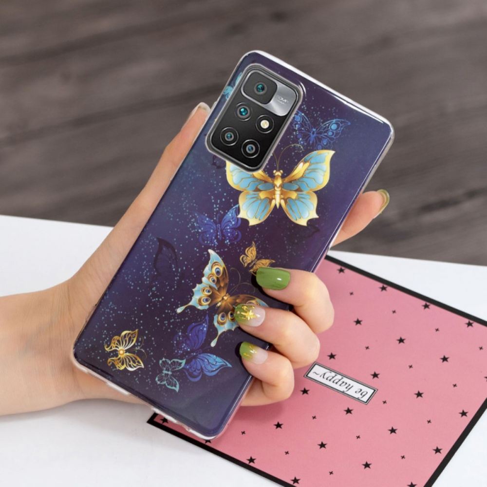 Kryty Na Mobil Na Xiaomi Redmi 10 Fluorescenční Motýli