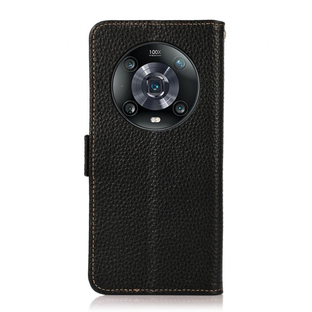 Flipové Pouzdro Na Honor Magic 4 Pro Khazneh Rfid Z Kůže Litchi