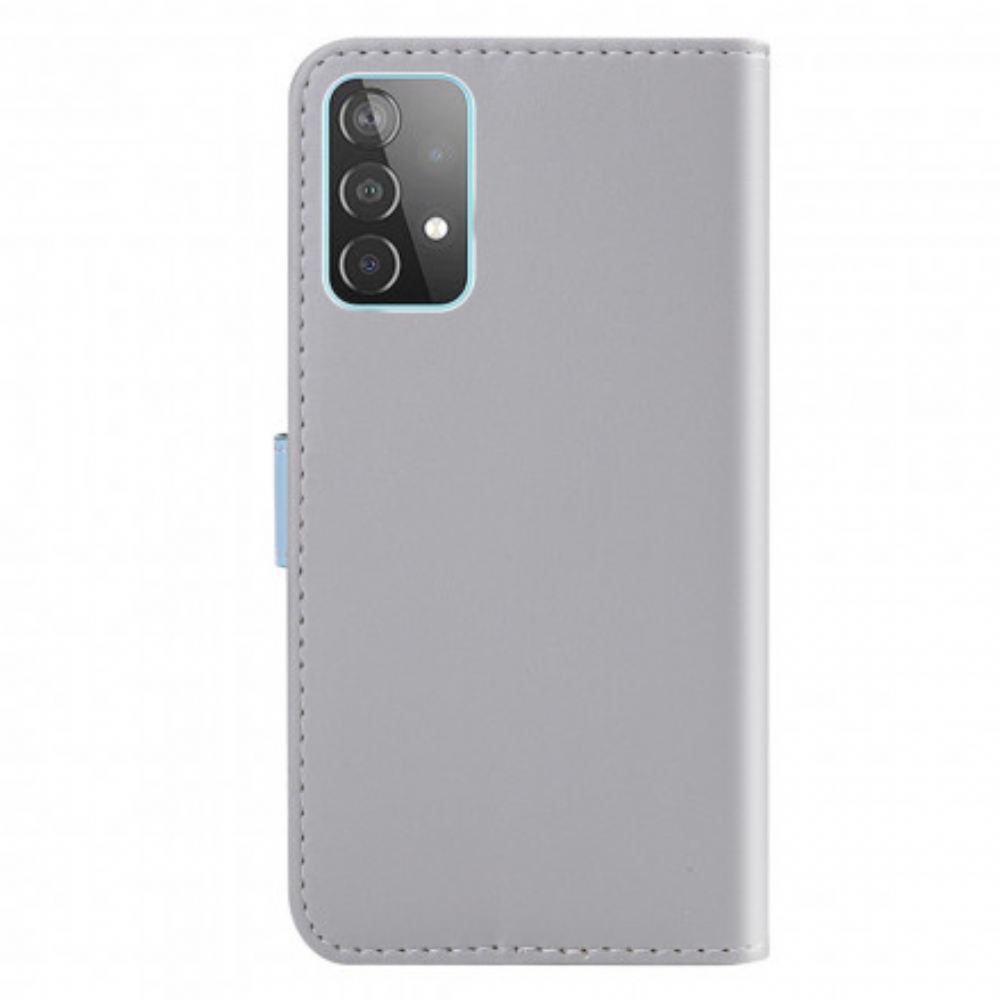 Flipové Pouzdro Na Samsung Galaxy A32 4G Tříbarevný Kožený Efekt