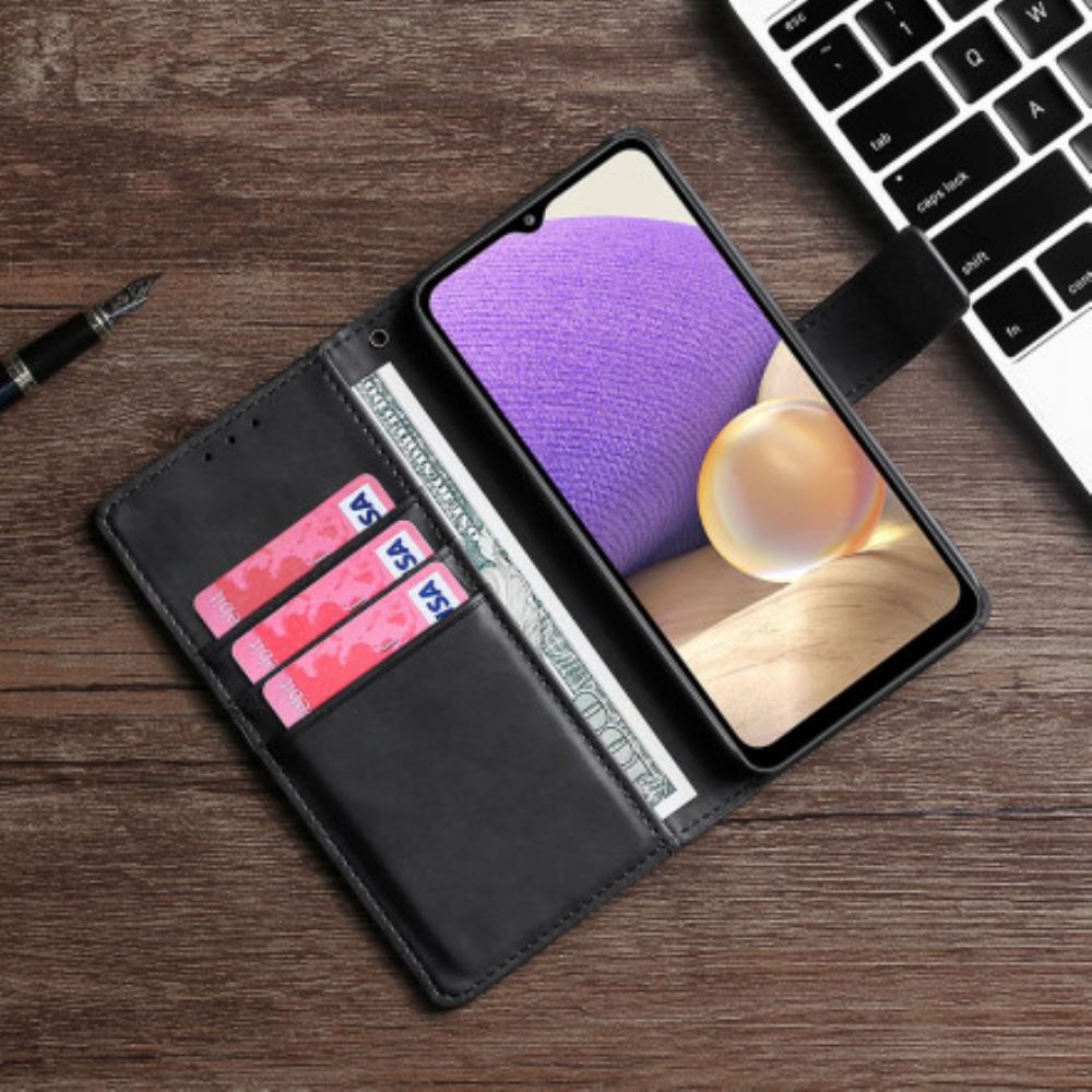 Kožené Pouzdro Na Samsung Galaxy A32 4G Efekt Krokodýlí Kůže