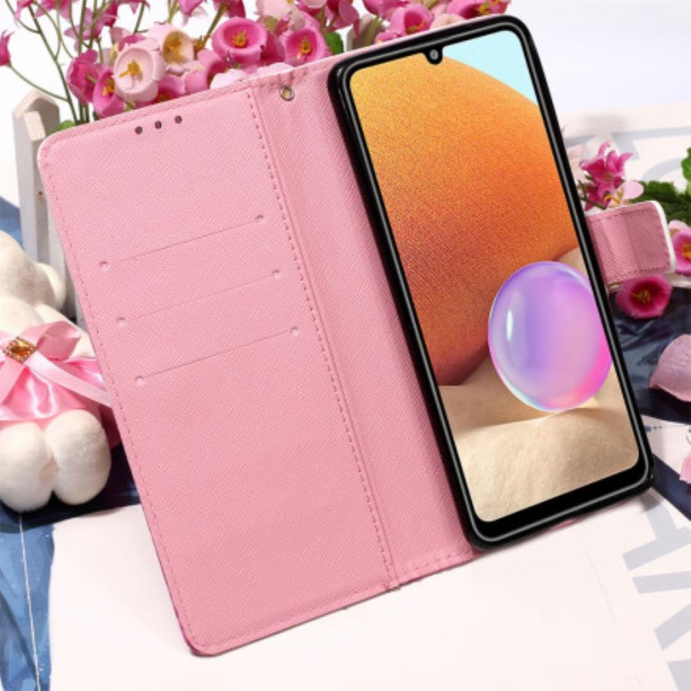 Kožené Pouzdro Na Samsung Galaxy A32 4G Nikdy Nepřestávejte Snít