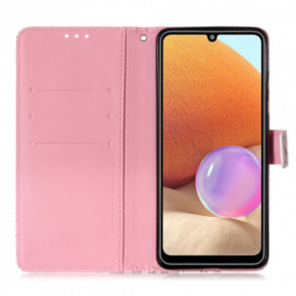 Kožené Pouzdro Na Samsung Galaxy A32 4G Nikdy Nepřestávejte Snít