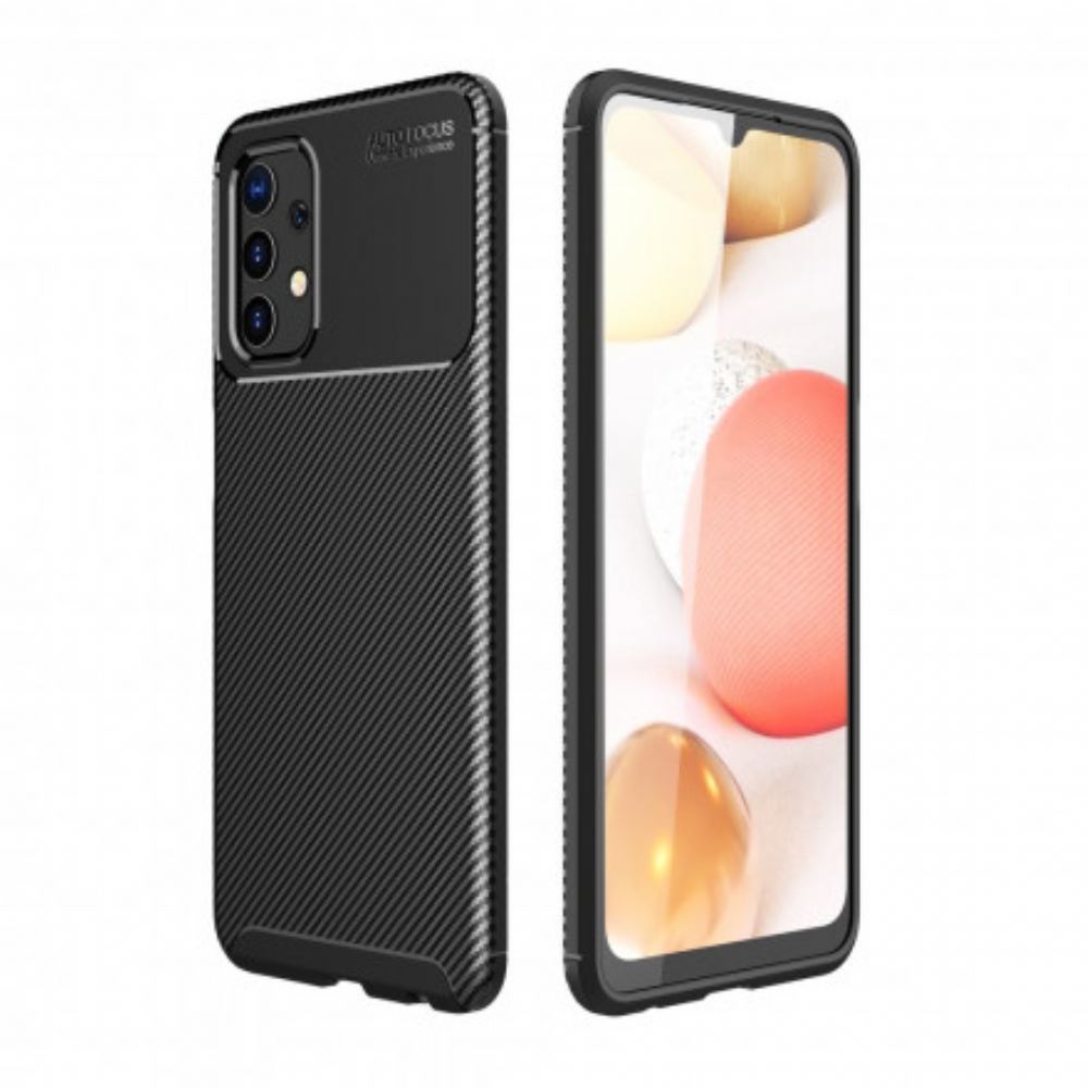 Kryt Na Samsung Galaxy A32 4G Flexibilní Textura Uhlíkových Vláken
