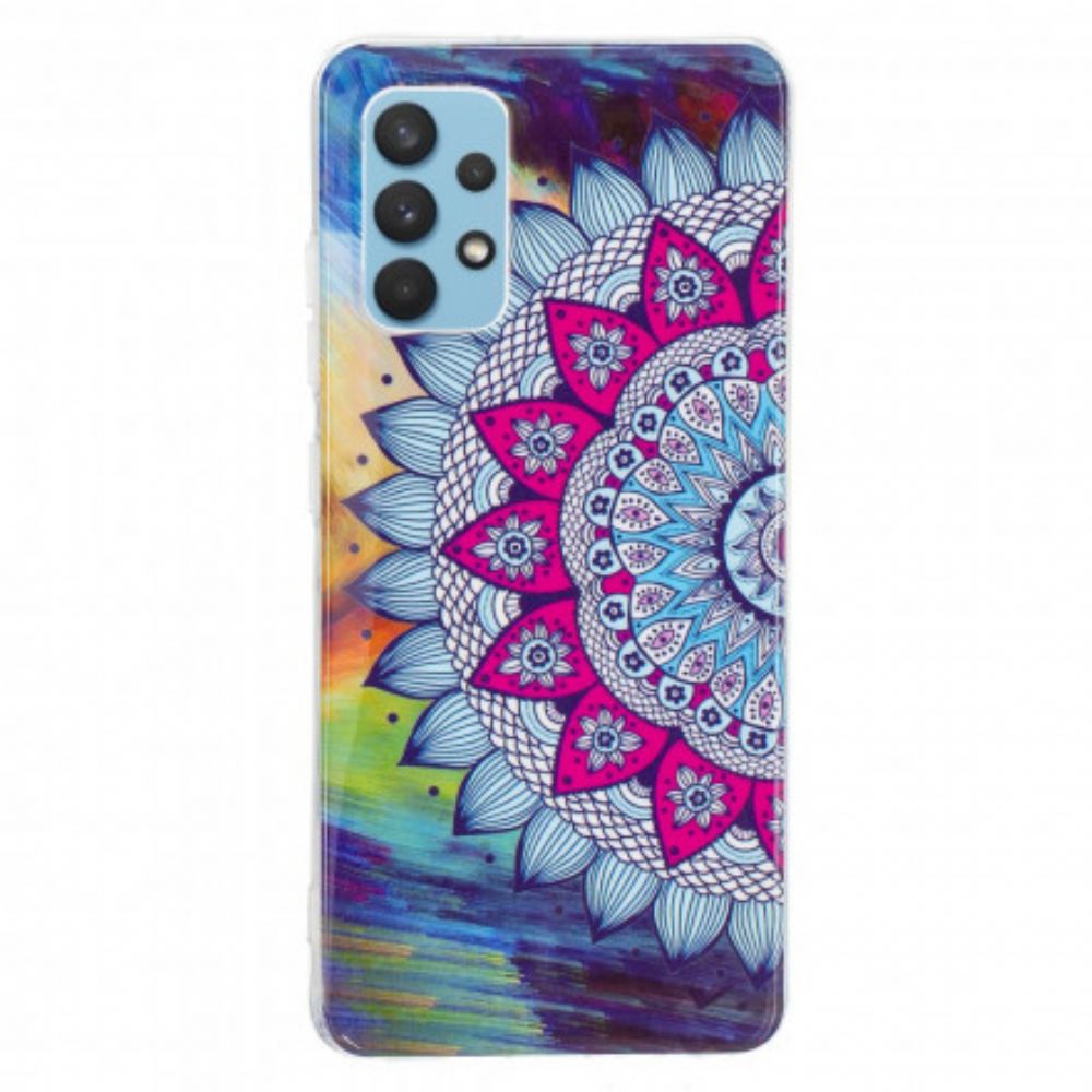 Kryt Na Samsung Galaxy A32 4G Fluorescenční Barevná Mandala