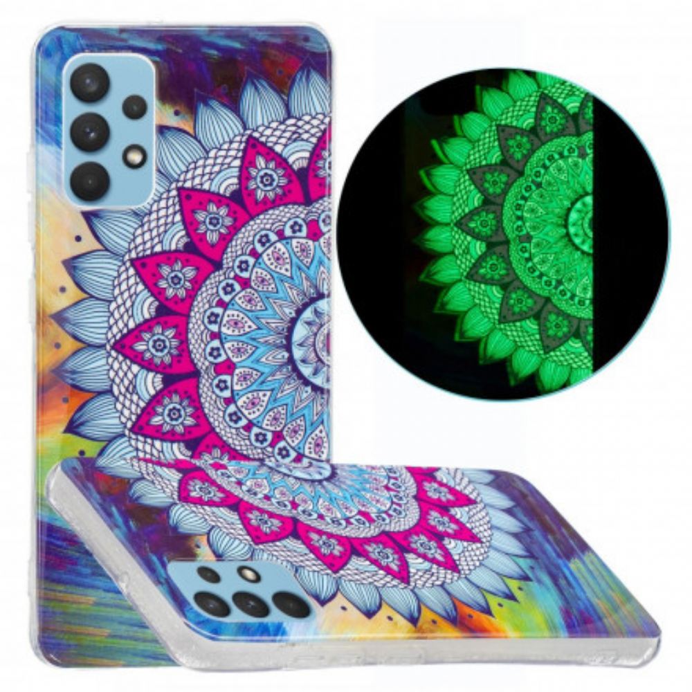 Kryt Na Samsung Galaxy A32 4G Fluorescenční Barevná Mandala
