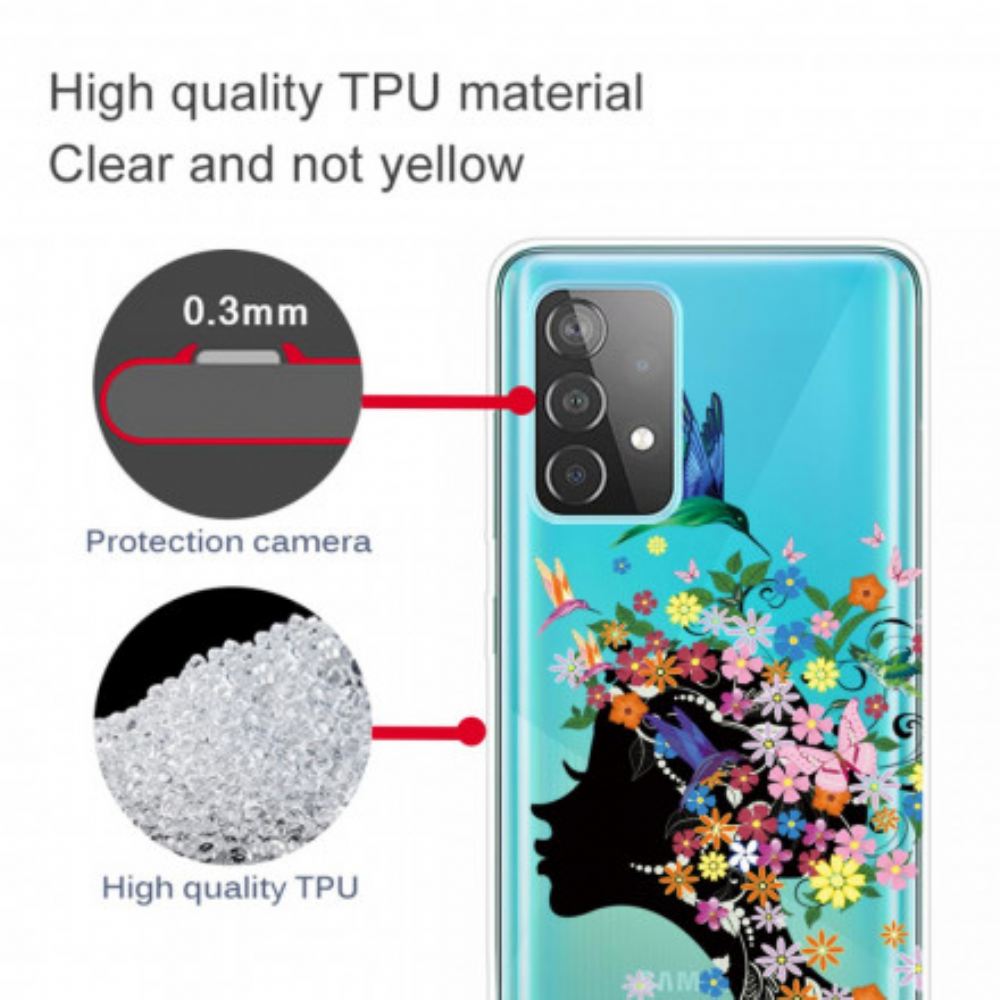 Kryt Na Samsung Galaxy A32 4G Hezká Květinová Hlava