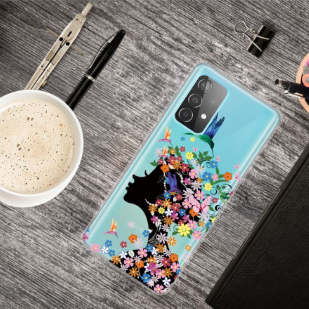 Kryt Na Samsung Galaxy A32 4G Hezká Květinová Hlava