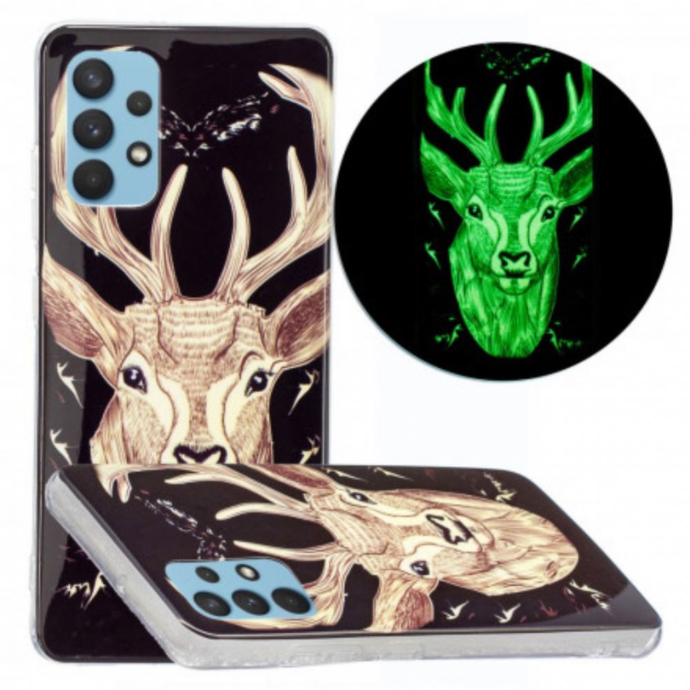 Kryt Na Samsung Galaxy A32 4G Majestátní Fluorescenční Jelen