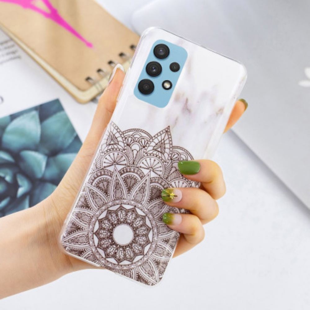 Kryt Na Samsung Galaxy A32 4G Mramorovaná Mandala