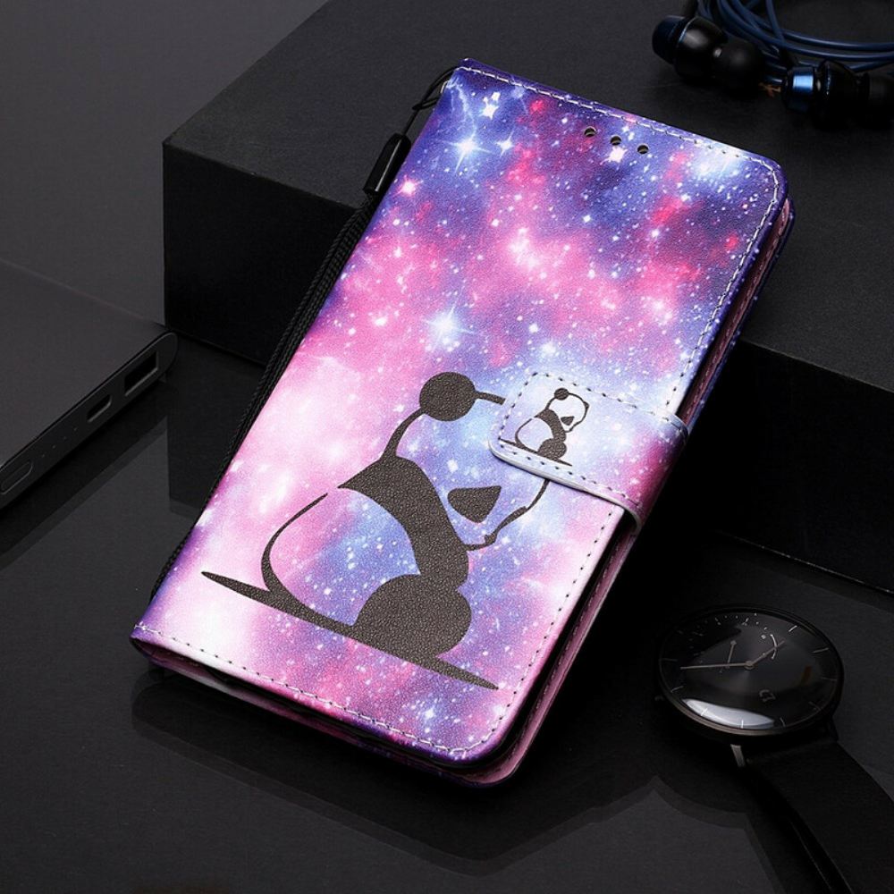 Flipové Pouzdro Na Samsung Galaxy A90 / A80 Galaxie Panda
