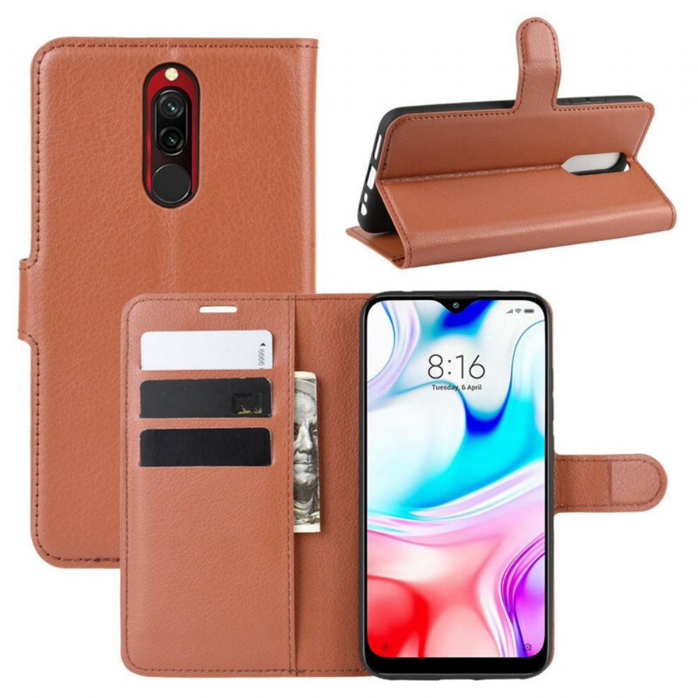Flipové Pouzdro Na Xiaomi Redmi 8 Klasická Umělá Kůže