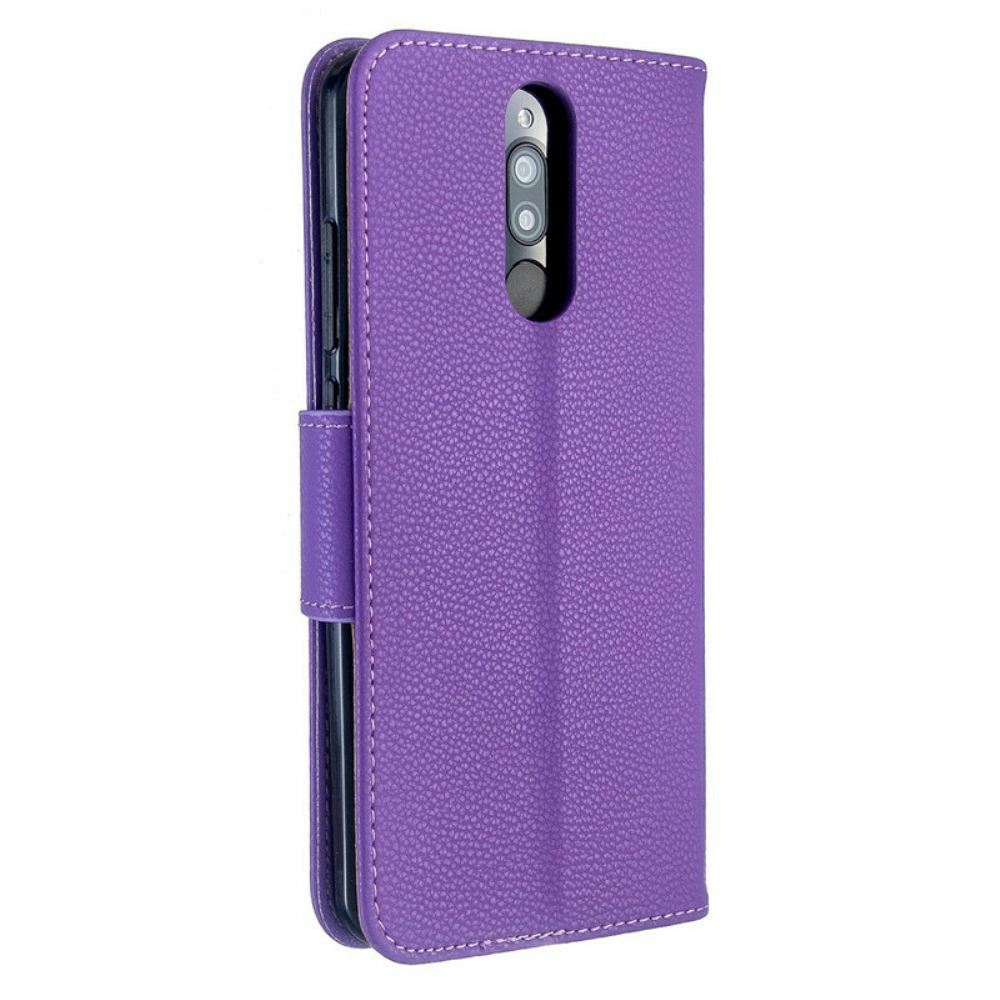 Kožené Pouzdro Na Xiaomi Redmi 8 Na Lana Barevný Kožený Efekt Litchi S Řemínkem