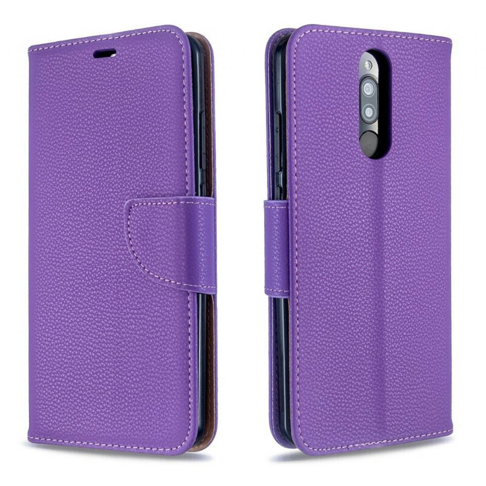 Kožené Pouzdro Na Xiaomi Redmi 8 Na Lana Barevný Kožený Efekt Litchi S Řemínkem