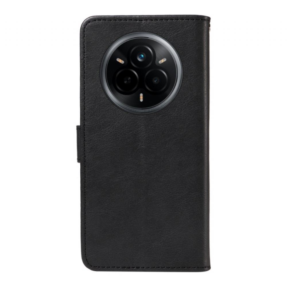 Kožený Kryt Na Realme 14 Pro 5g Jednoduchá Umělá Kůže