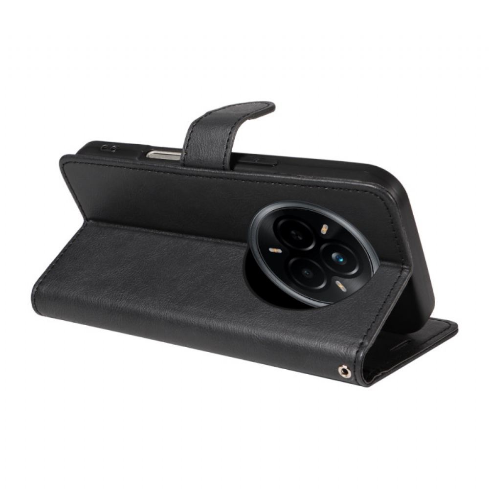 Kožený Kryt Na Realme 14 Pro 5g Jednoduchá Umělá Kůže