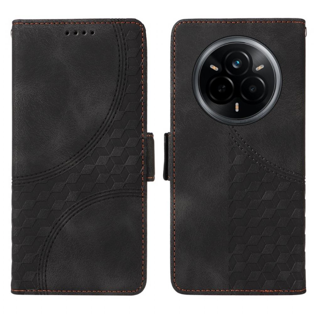 Kožený Kryt Realme 14 Pro 5g Diamantový Vzor