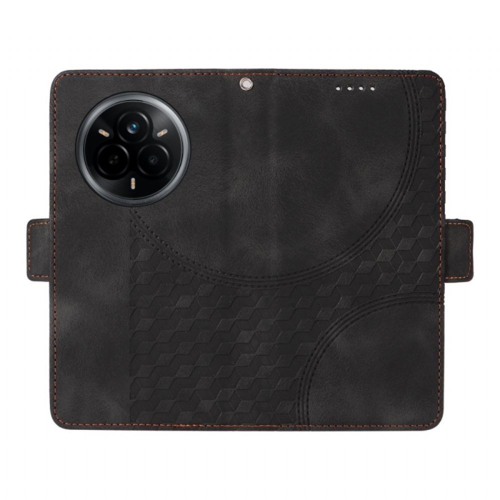 Kožený Kryt Realme 14 Pro 5g Diamantový Vzor